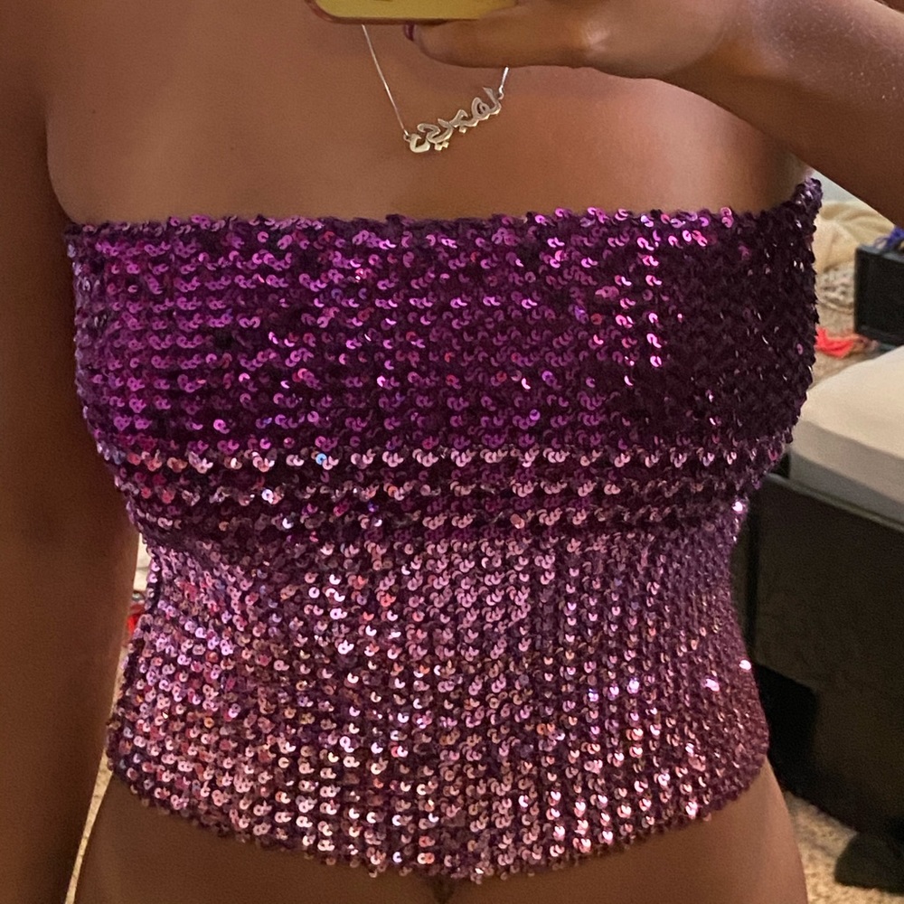 Sequin tube top